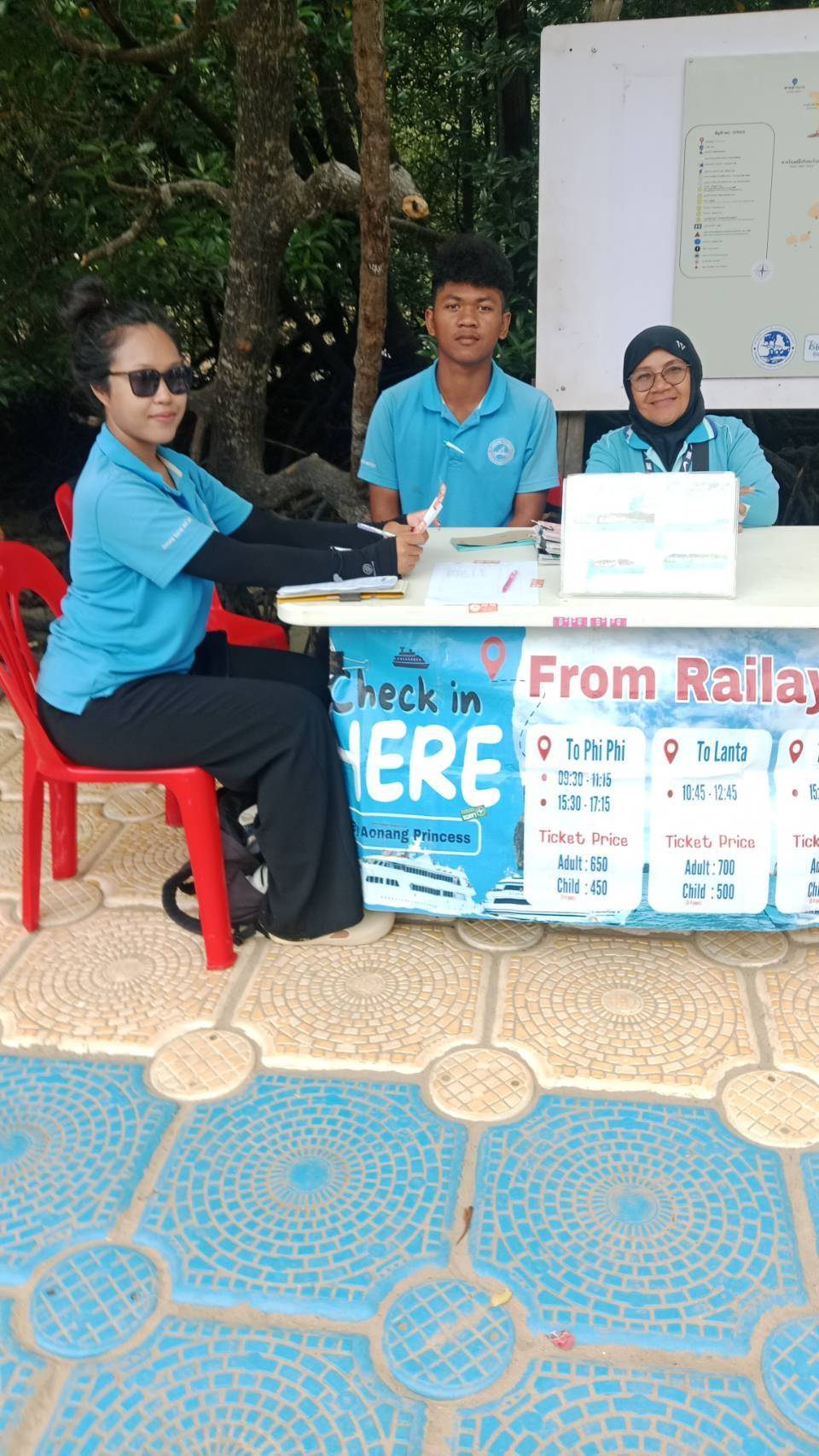 Railay Ferry Check-in point for Aonang Travel