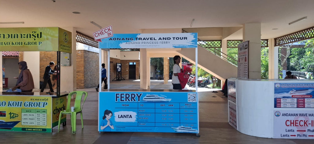 Aonang Travel counter in Saladan pier
