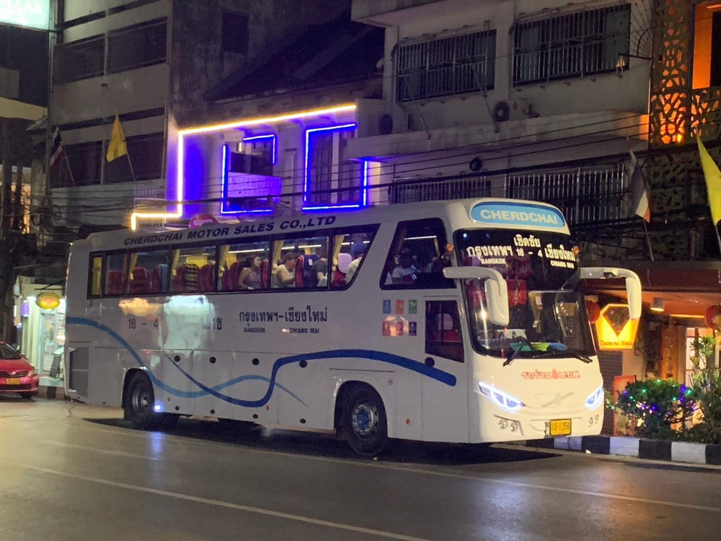 Express bus from Khaosan Road Bangkok to Chiang Mai Arcade Bus Terminal 3