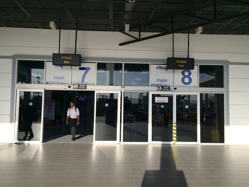 Hat Yai Airport Exit Gate 7 and Gate 8 - meeting point for Koh Lipe van transfer pickup