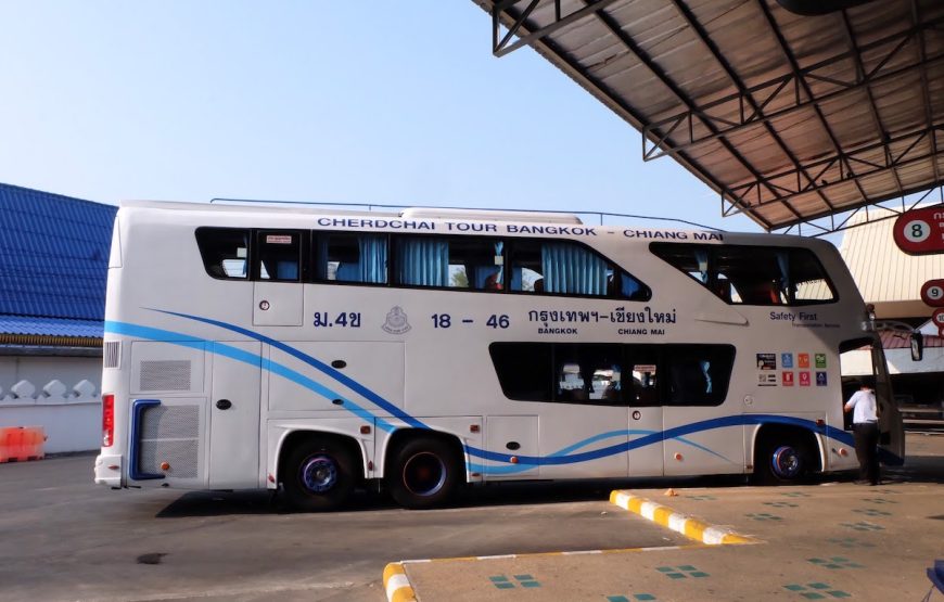 Express bus from Khaosan Road Bangkok to Chiang Mai Arcade Bus Terminal 3